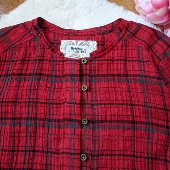 Anthropologie holding horses half penny plaid tunic - Picture 6 of 11